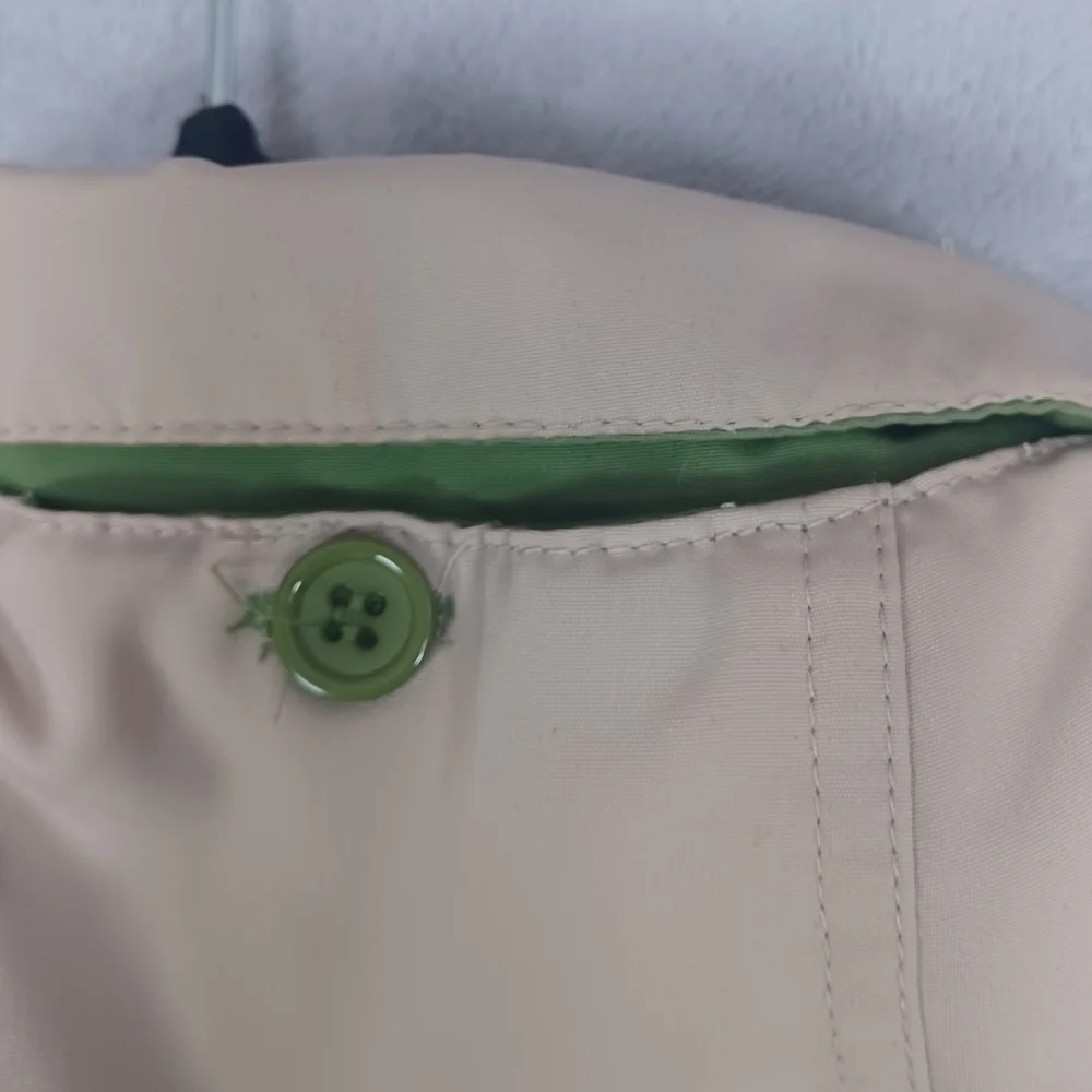 Liz Claiborne Green Utility Jacket with Tan Trim - Picture 5 of 13